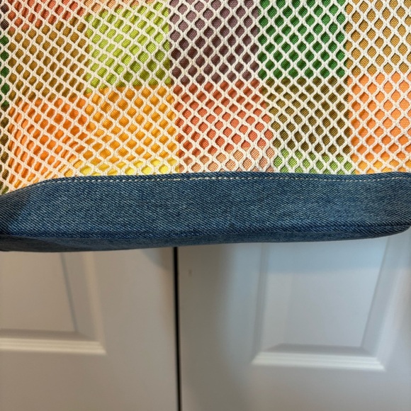 Vintage Tommy Hilfiger Multicolor Rainbow Fishnet Tote Shoulder Bag Purse PRIDE - Picture 10 of 11